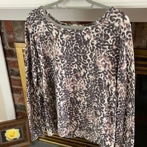 Soft joie size medium animal print sweater